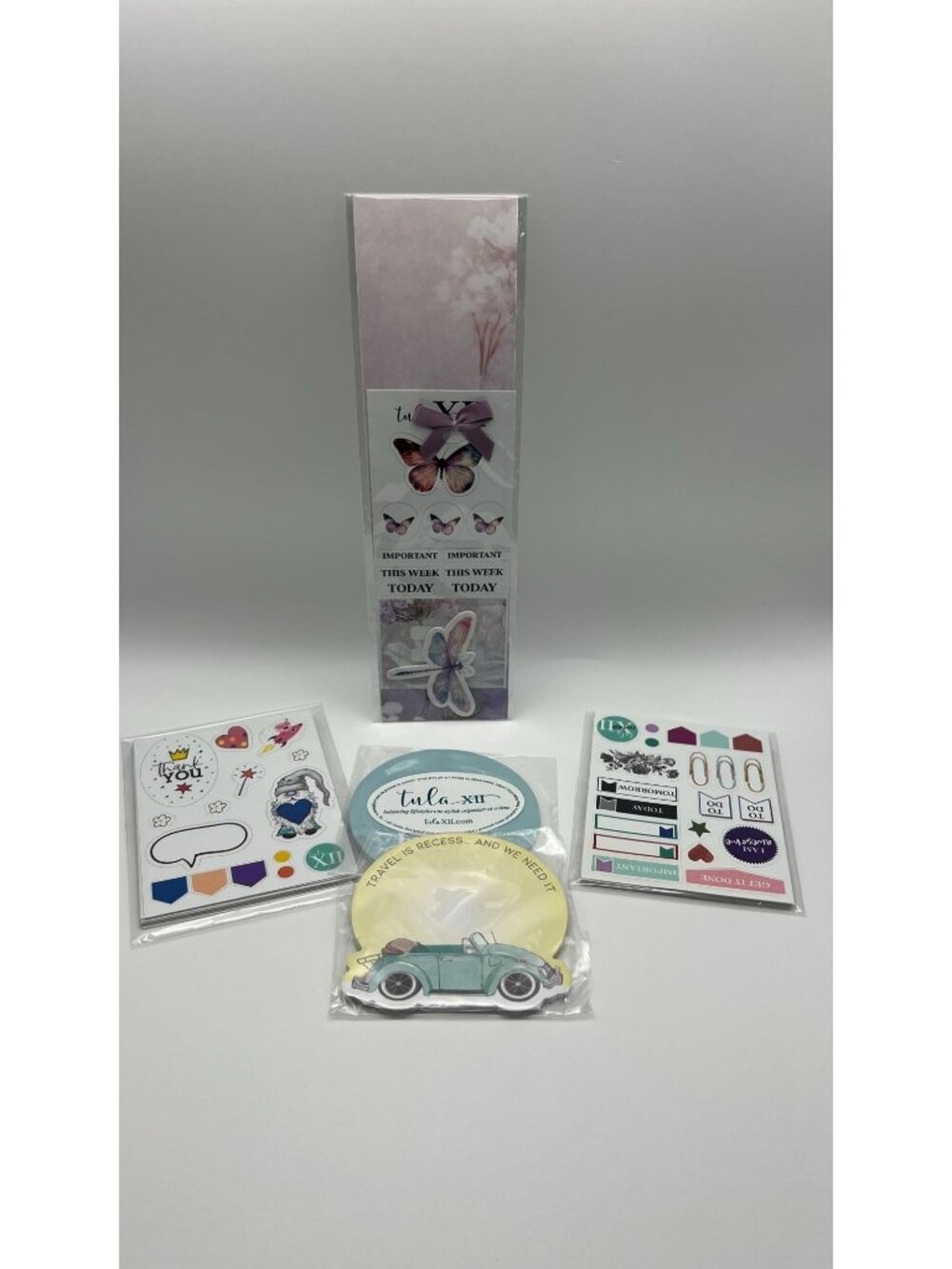 Tula XII Planner Sticker Bundle - Butterfly Gnome & Travel Themes Decorative & F